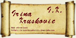 Irina Krušković vizit kartica
